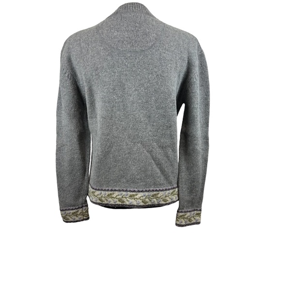 Woolrich Women's Wool Pewter Gray Sweater
with Hem and Cuff Accents Size M - Picture 5 of 16